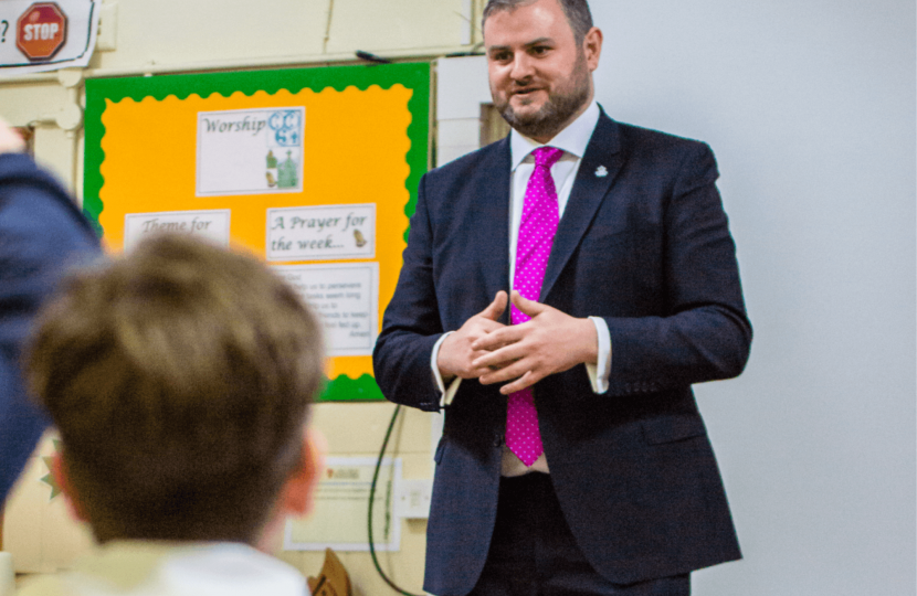 Andrew Stephenson MP at local school