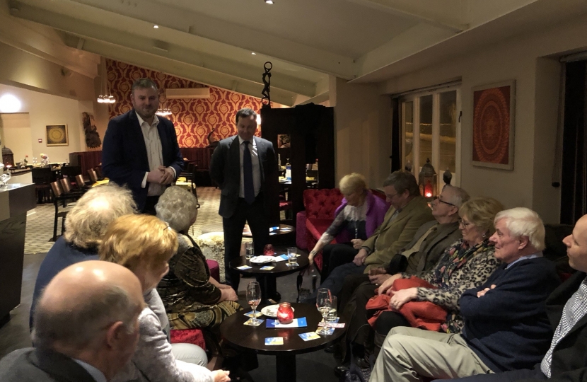 Andrew Stephenson MP and Chris Green MP at Four Elephants Restaurant 