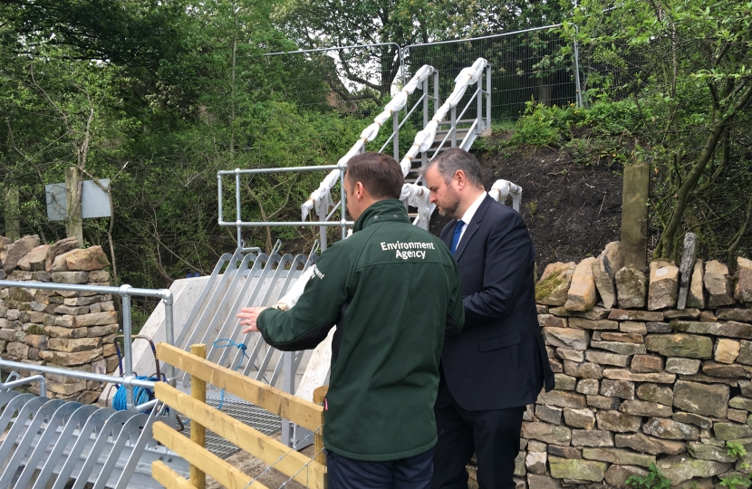 Andrew Stephenson MP and Paul Swales from the Environment Agency