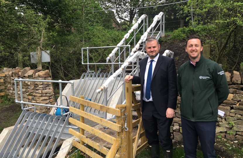 Andrew Stephenson MP and Paul Swales from the Environment Agency