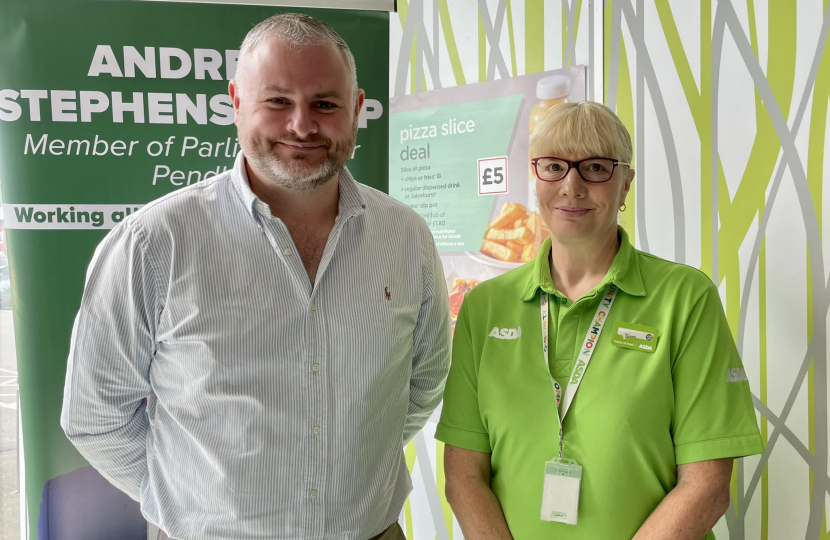 Andrew Stephenson MP at ASDA 