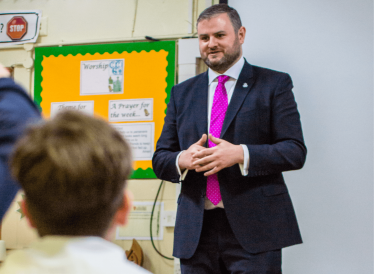 Andrew Stephenson MP at local school