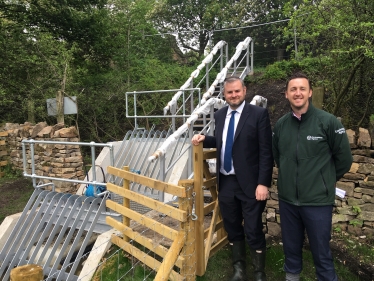 Andrew Stephenson MP and Paul Swales from the Environment Agency